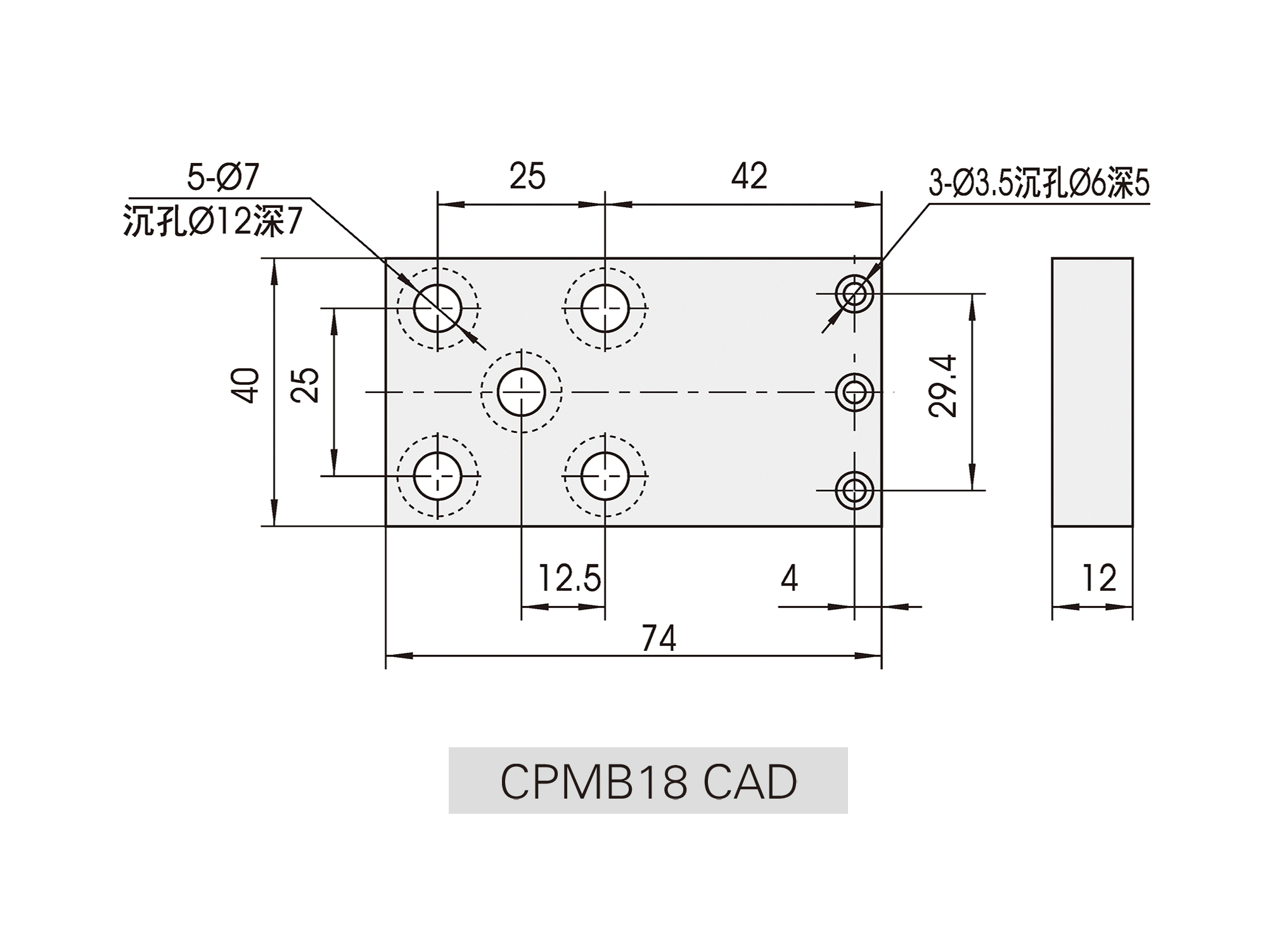 CPMB18底板cad