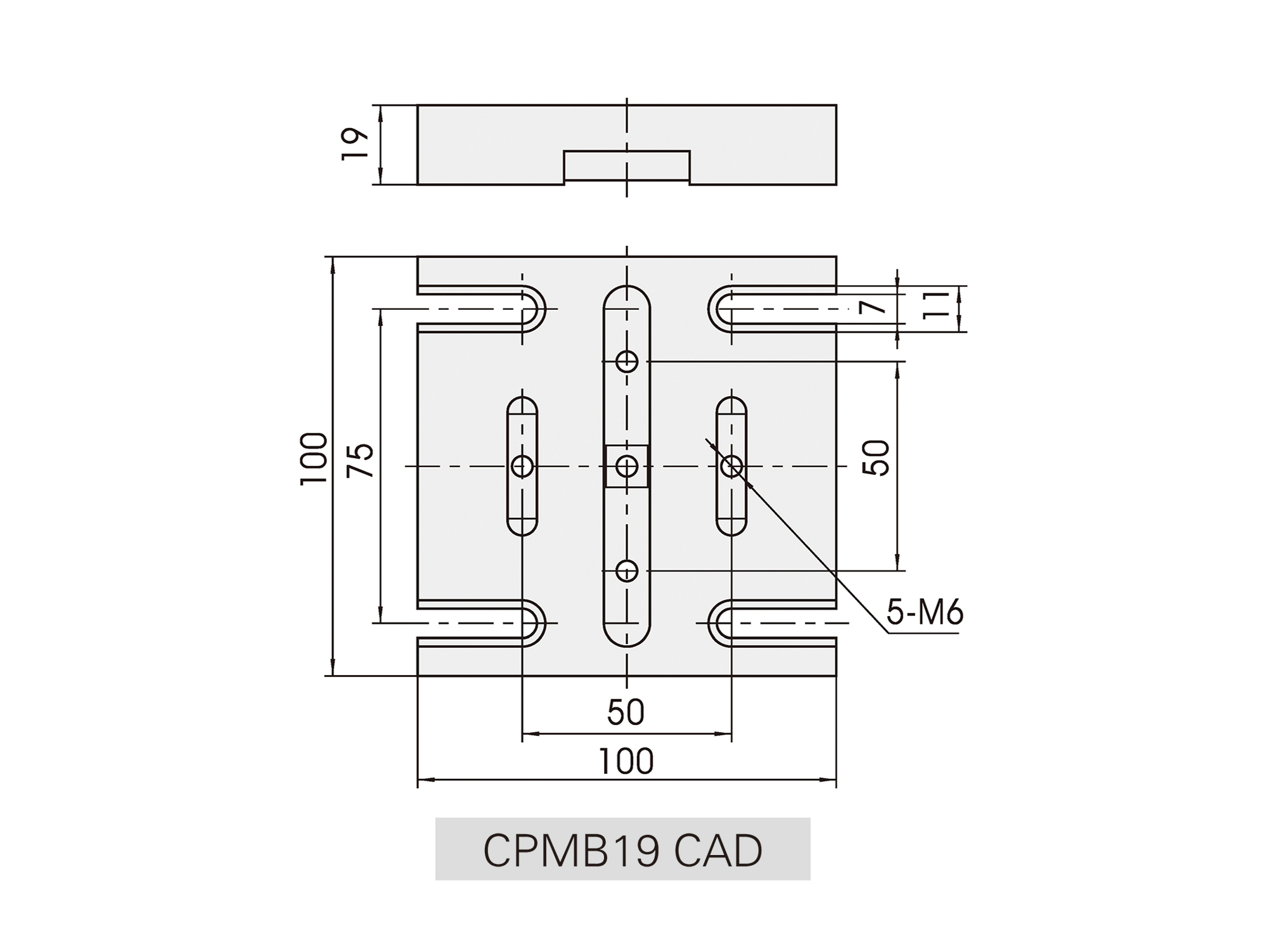 CPMB19两向可调底板cad