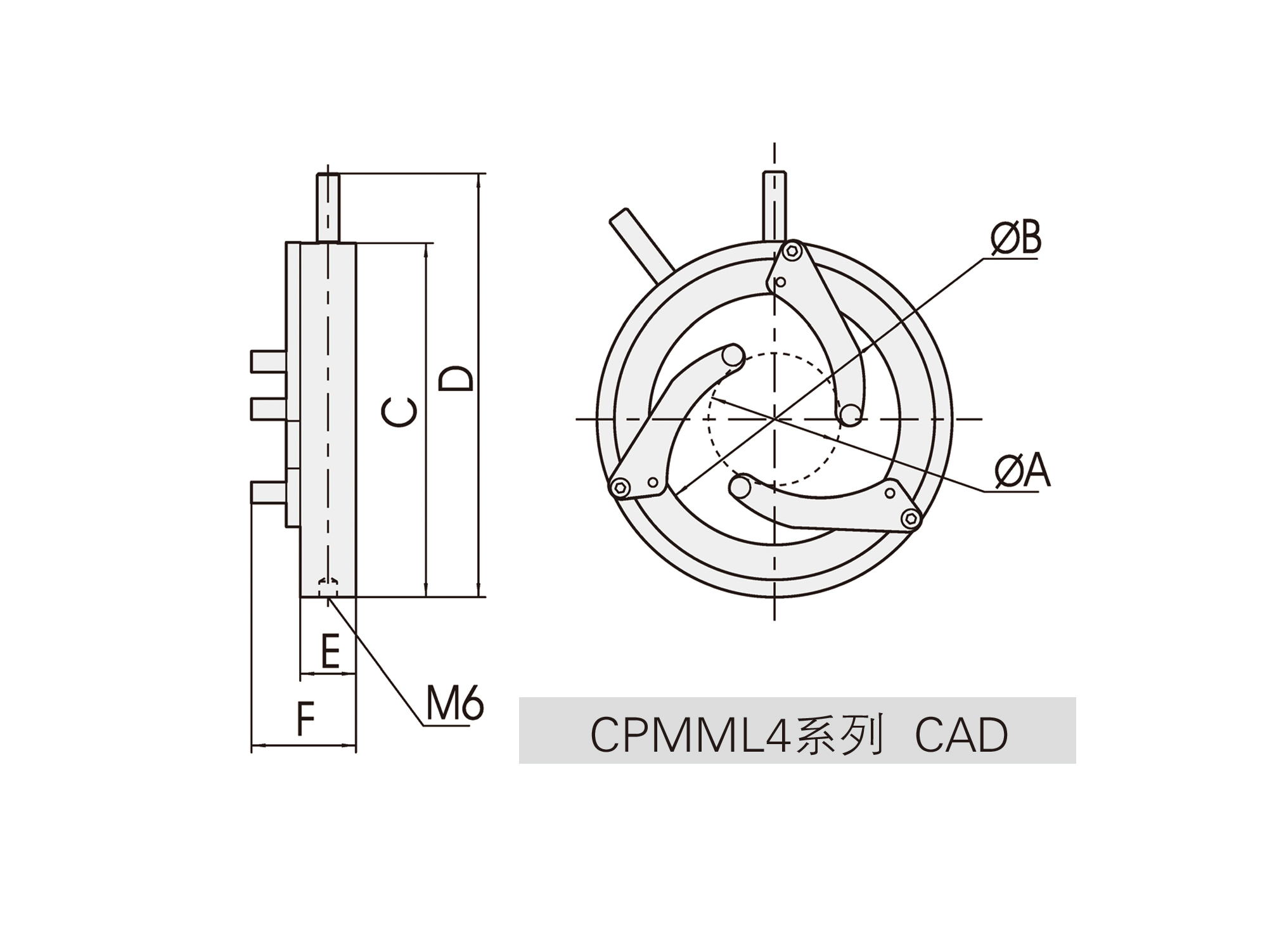 CPMML4系列同轴透镜架cad