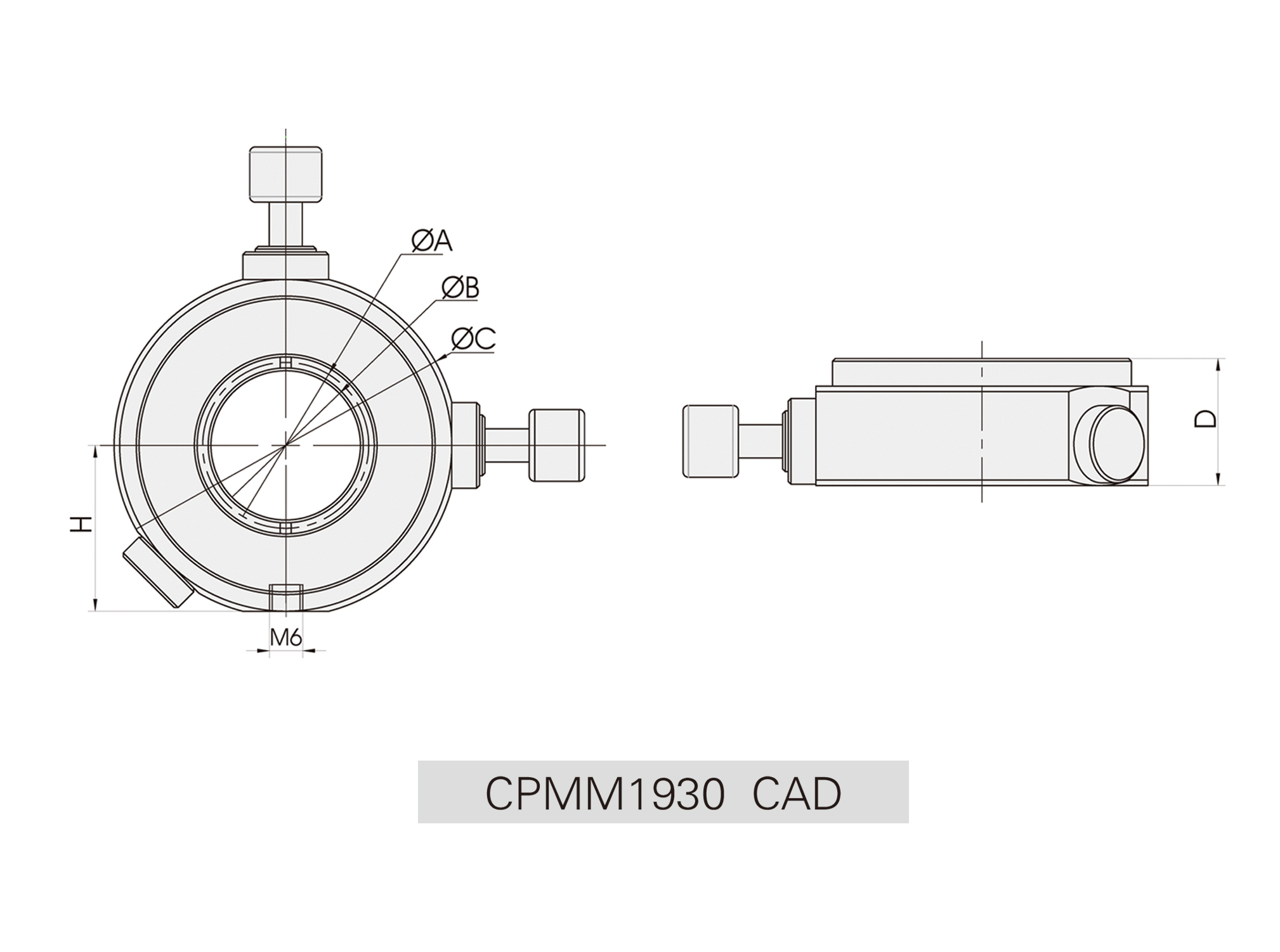 CPMM19系列两维调整透镜架cad