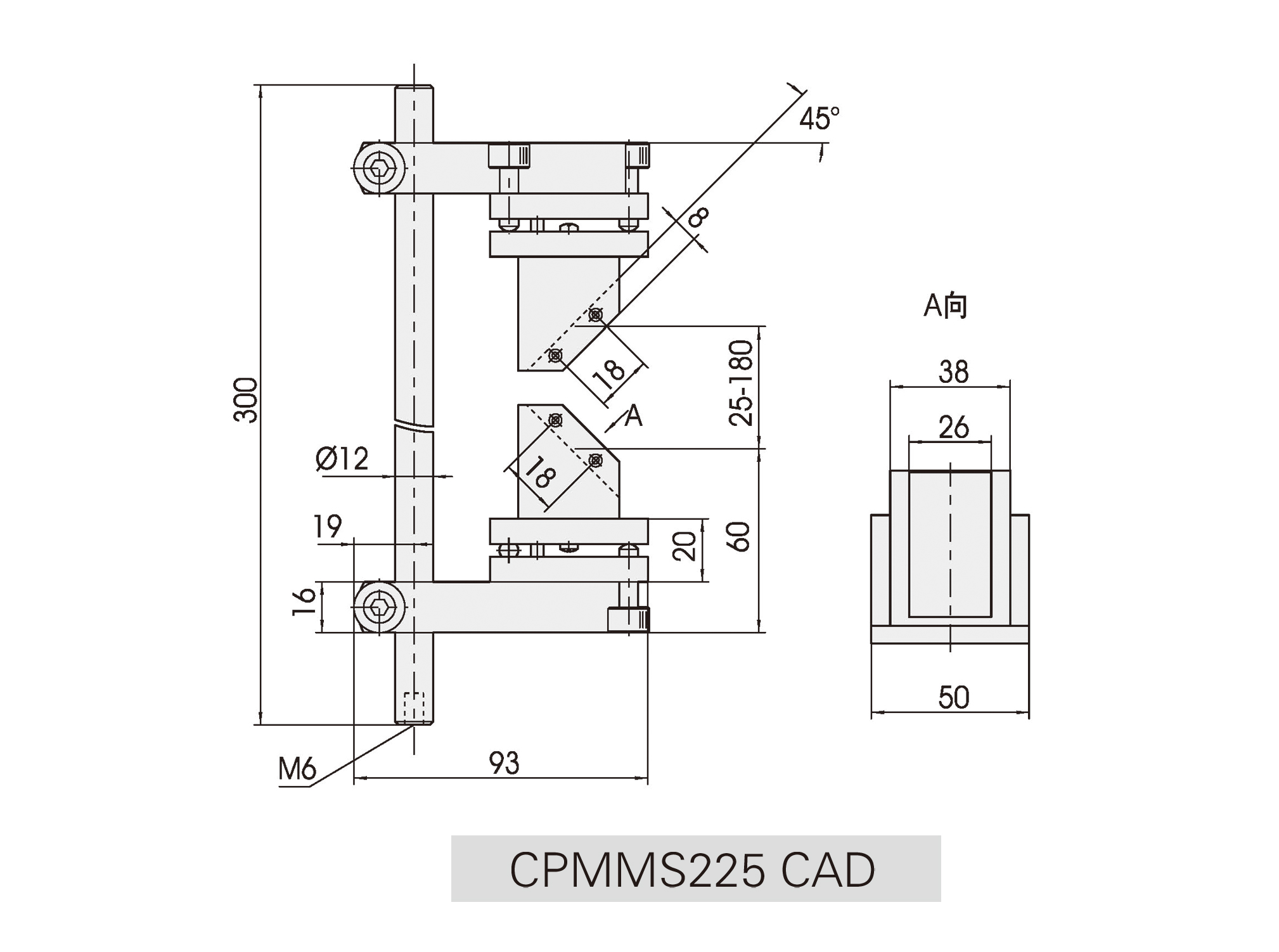 CPMMS225棱镜型光束折转架cad