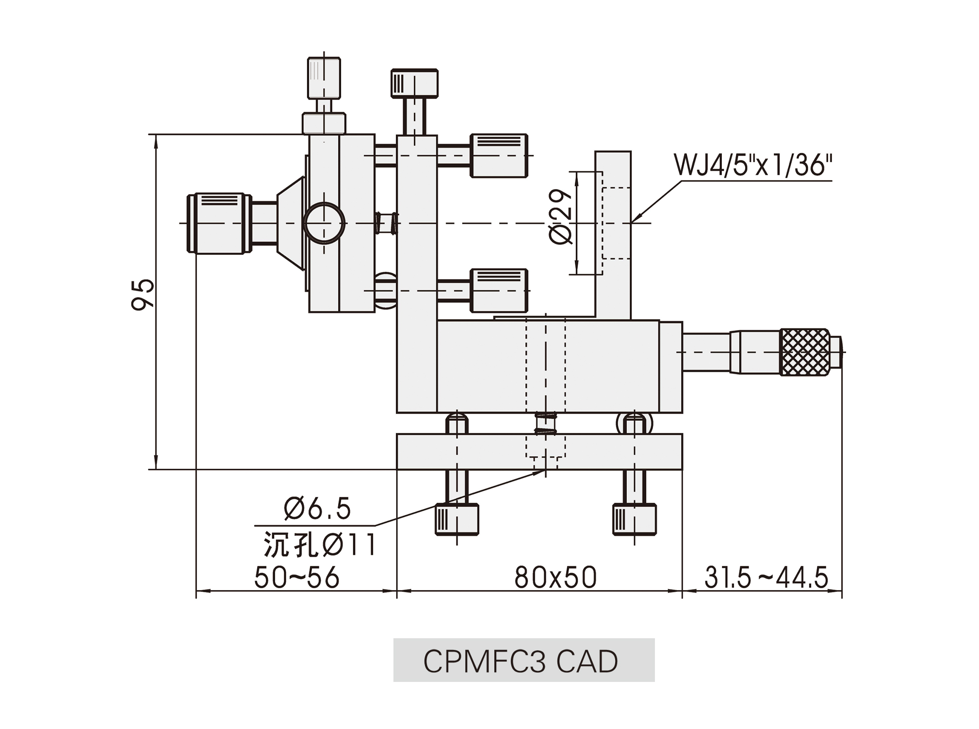 CPMFC3光纤耦合器cad