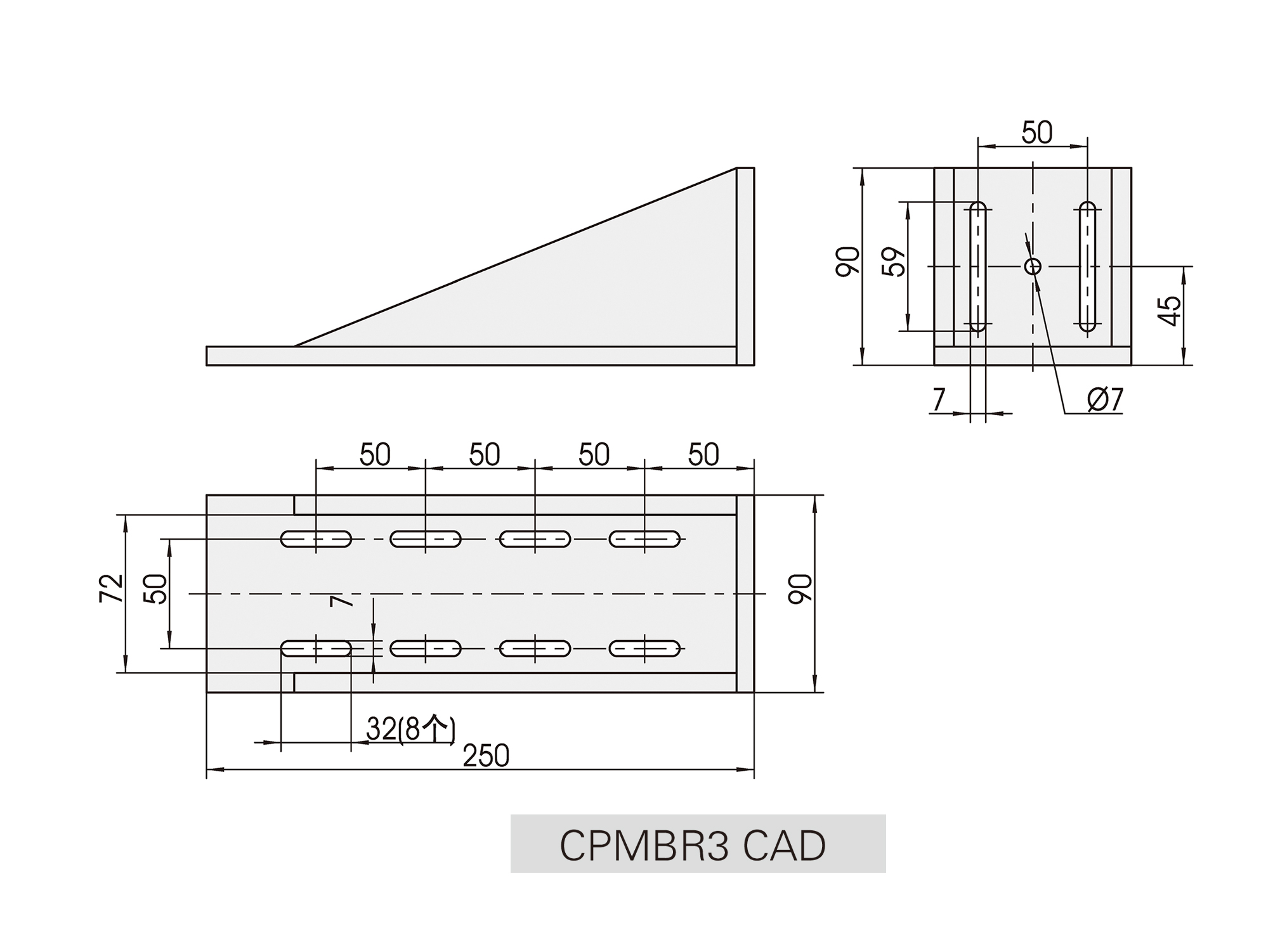 CPMBR3直角安装板cad
