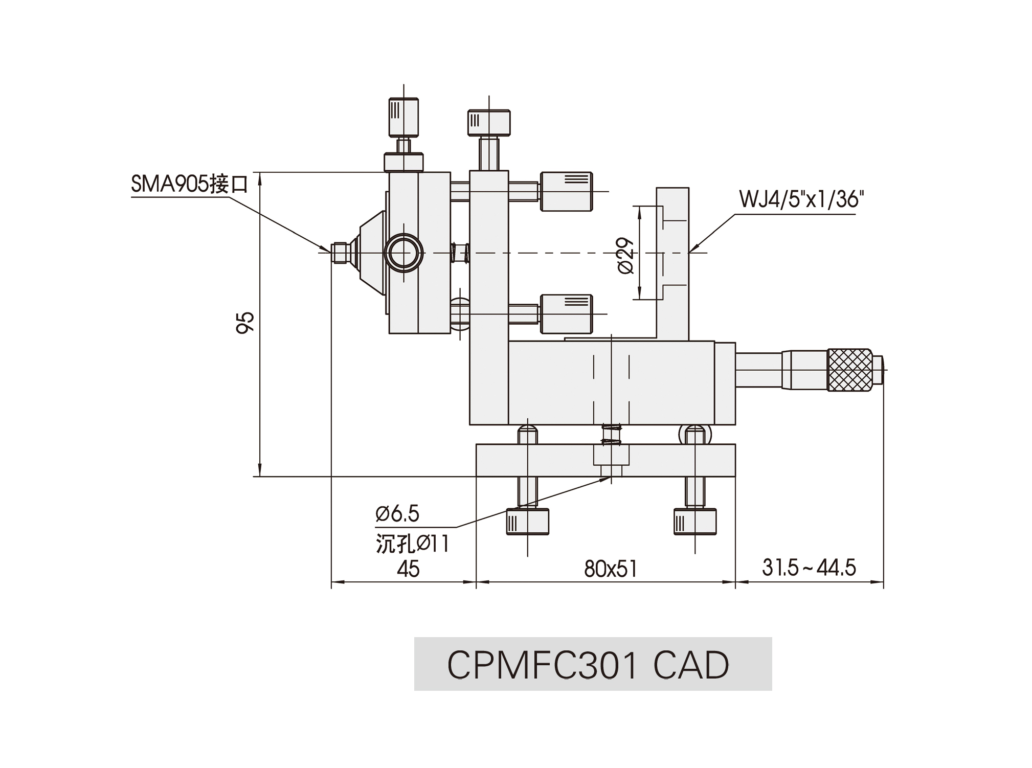 CPMFC301光纤耦合器cad